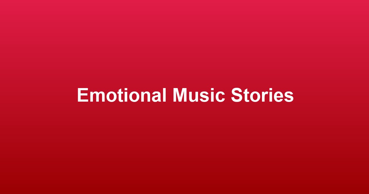 Emotional Music Stories (감성을 자극하는 음악 이야기)